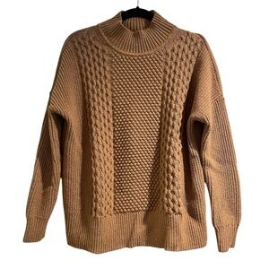 GAP Brown Mockneck Knit Sweater Size Small